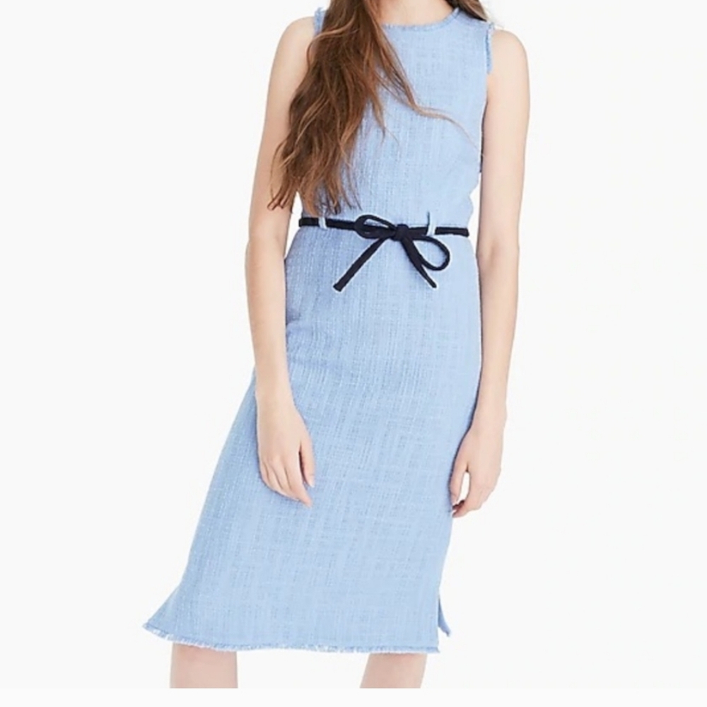 JCrew Light Blue Tweed Dress, NWT  Size 6